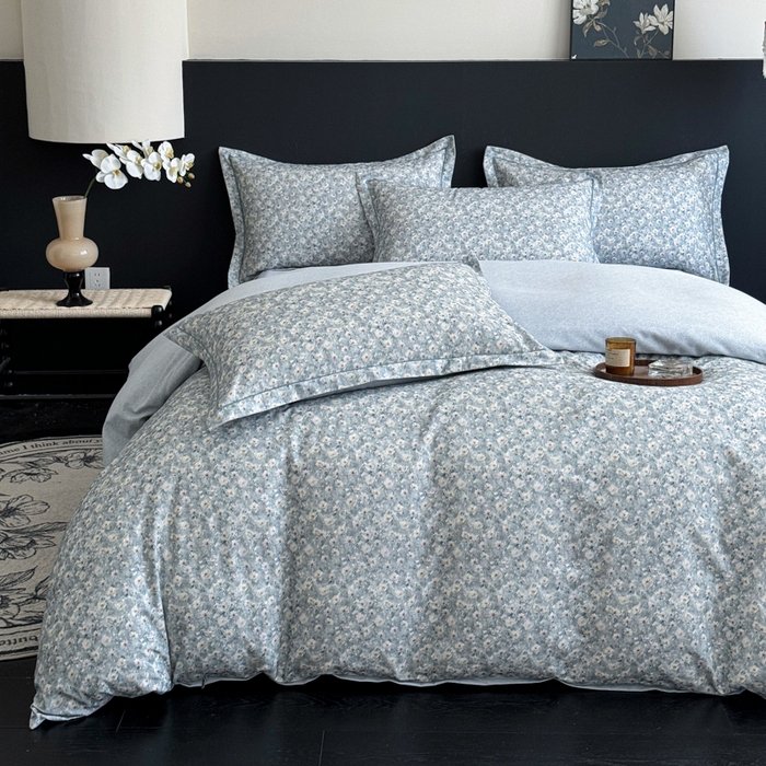 91家纺网 家纺一手货源 找家纺 U品汇 【A类母婴级】加厚全棉纯棉磨毛数码印花四件套生态磨毛100%棉（不是全棉不要钱） 邂逅兰