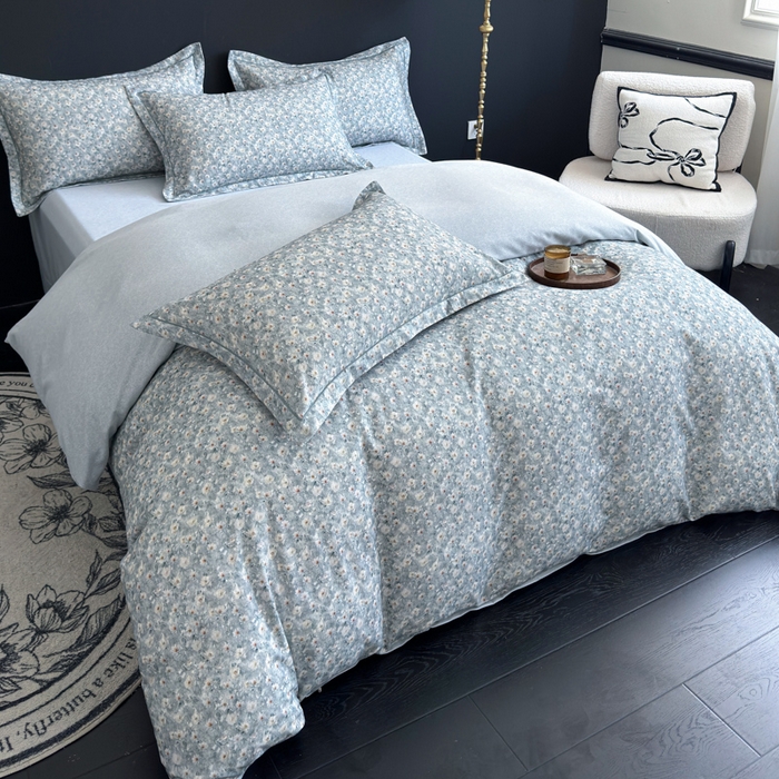 91家纺网 家纺一手货源 找家纺 U品汇 【A类母婴级】加厚全棉纯棉磨毛数码印花四件套生态磨毛100%棉（不是全棉不要钱） 邂逅兰