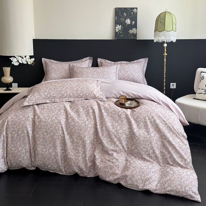 91家纺网 家纺一手货源 找家纺 U品汇 【A类母婴级】加厚全棉纯棉磨毛数码印花四件套生态磨毛100%棉（不是全棉不要钱） 邂逅紫