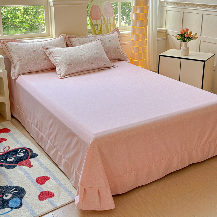 91家纺网 家纺一手货源 找家纺 U品汇 【A类母婴级】加厚全棉纯棉磨毛数码印花四件套生态磨毛100%棉（不是全棉不要钱） 幸福兔