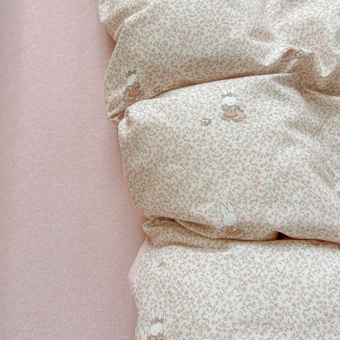 91家纺网 家纺一手货源 找家纺 U品汇 【A类母婴级】加厚全棉纯棉磨毛数码印花四件套生态磨毛100%棉（不是全棉不要钱） 幸福兔