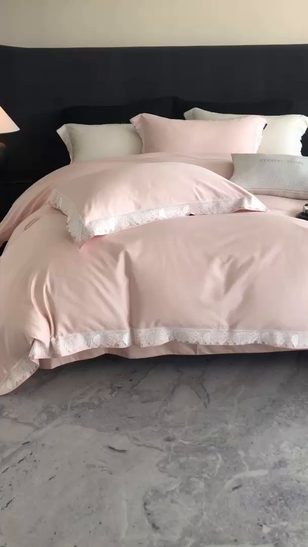 91家纺网 家纺一手货源 找家纺 （总）馨蕊家居2025新款秋冬原创设计师轻奢风100支高定系列四件套-棉米朵