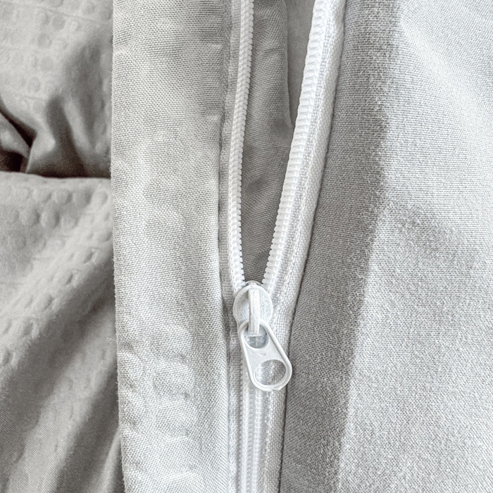 91家纺网 家纺一手货源 找家纺 麒东家纺 2025新款圆豆纱华夫格学生三件套 灰色