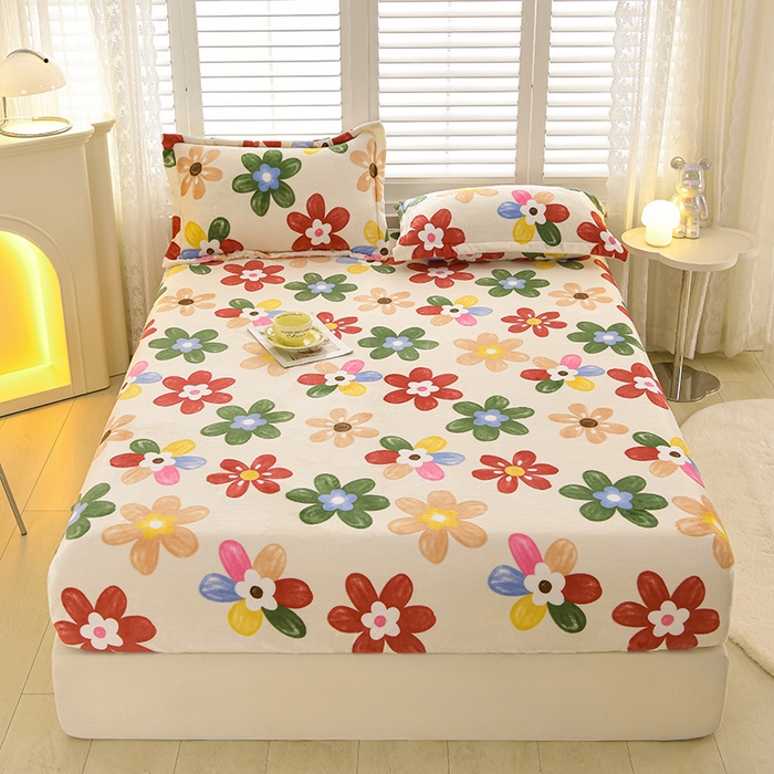 91家纺网 家纺一手货源 找家纺 （总）圣靓家纺 2025新款加厚牛奶绒床笠