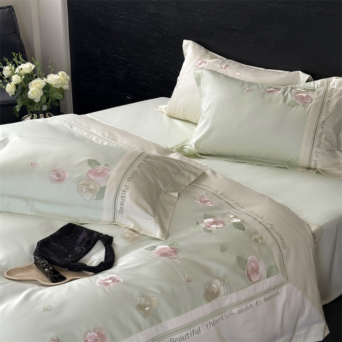 91家纺网 家纺一手货源 找家纺 （总）MIU缪家居 2025新款100支全棉四件套-沁山茶