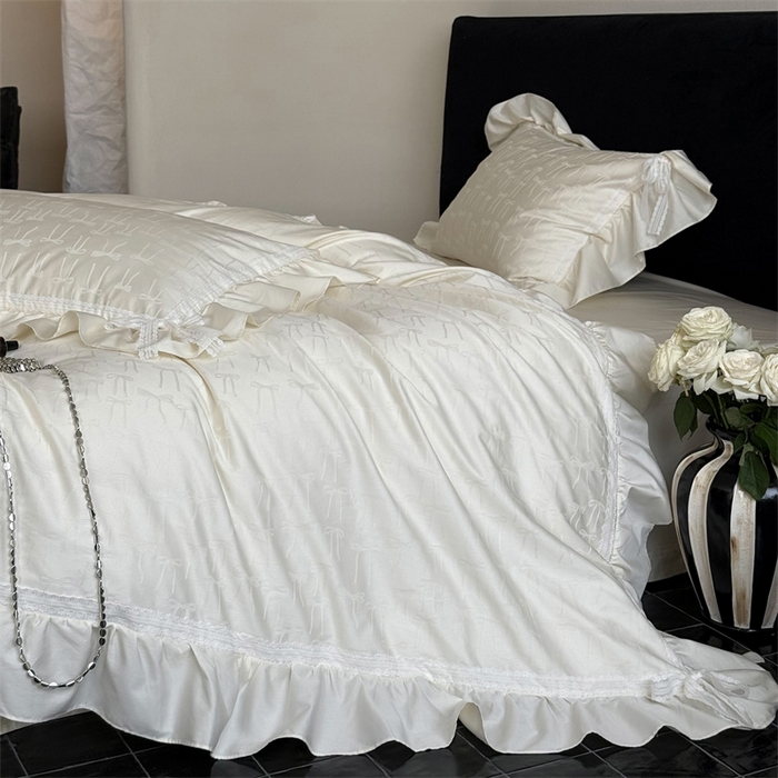 91家纺网 家纺一手货源 找家纺 MIU缪家居 2025新款100支全棉四件套-薇薇安 薇薇安-云朵白