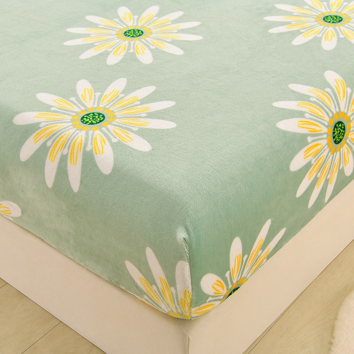 91家纺网 家纺一手货源 找家纺 圣靓家纺 2025新款加厚牛奶绒床笠 冬日暖阳