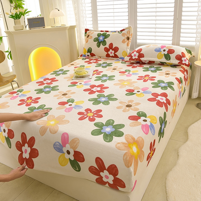 91家纺网 家纺一手货源 找家纺 （总）圣靓家纺 2025新款加厚牛奶绒床笠