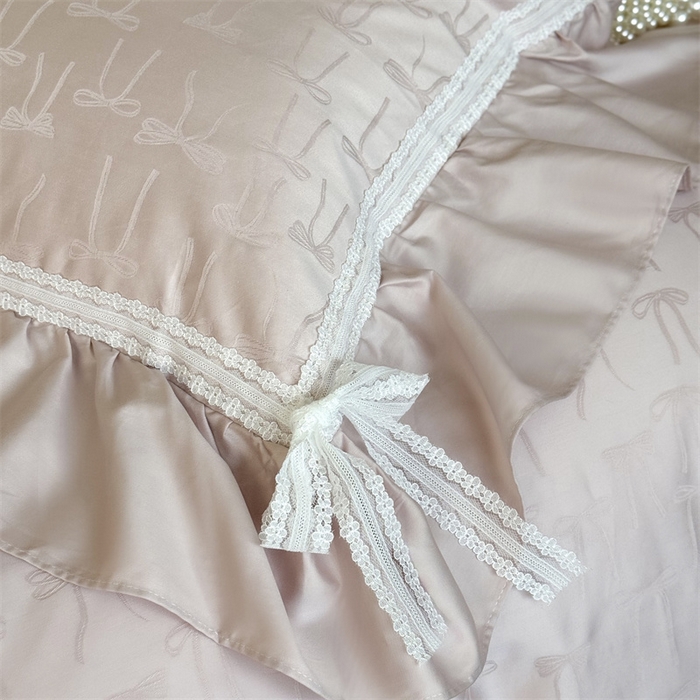 91家纺网 家纺一手货源 找家纺 MIU缪家居 2025新款100支全棉四件套-薇薇安 薇薇安-梅子粉