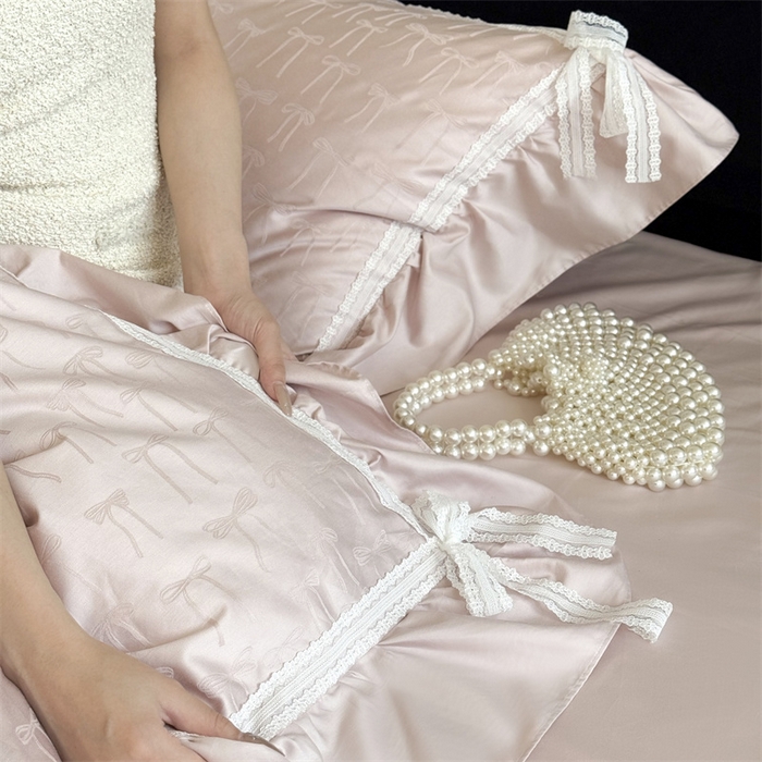 91家纺网 家纺一手货源 找家纺 MIU缪家居 2025新款100支全棉四件套-薇薇安 薇薇安-梅子粉