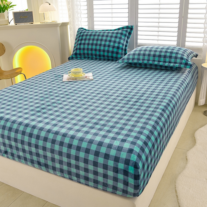 91家纺网 家纺一手货源 找家纺 圣靓家纺 2025新款加厚牛奶绒床笠 海阔天空