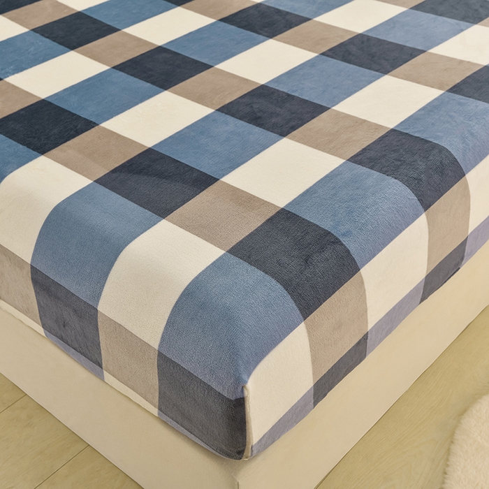 91家纺网 家纺一手货源 找家纺 圣靓家纺 2025新款加厚牛奶绒床笠 简静时光