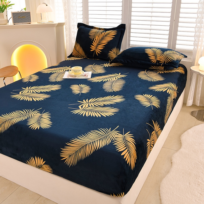 91家纺网 家纺一手货源 找家纺 圣靓家纺 2025新款加厚牛奶绒床笠 青春年华