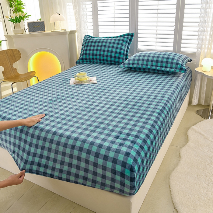 91家纺网 家纺一手货源 找家纺 圣靓家纺 2025新款加厚牛奶绒床笠 海阔天空