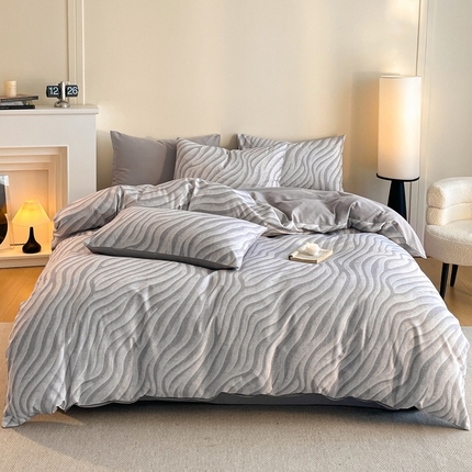 91家纺网 家纺一手货源 找家纺 （总）莱登卡奴 2025新款A类100%全棉磨毛休闲中古系列四件套