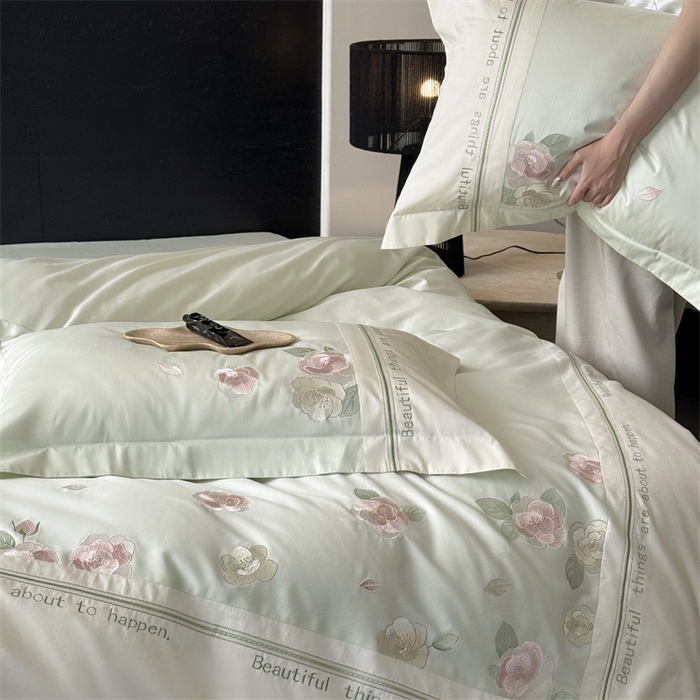 91家纺网 家纺一手货源 找家纺 （总）MIU缪家居 2025新款100支全棉四件套-沁山茶