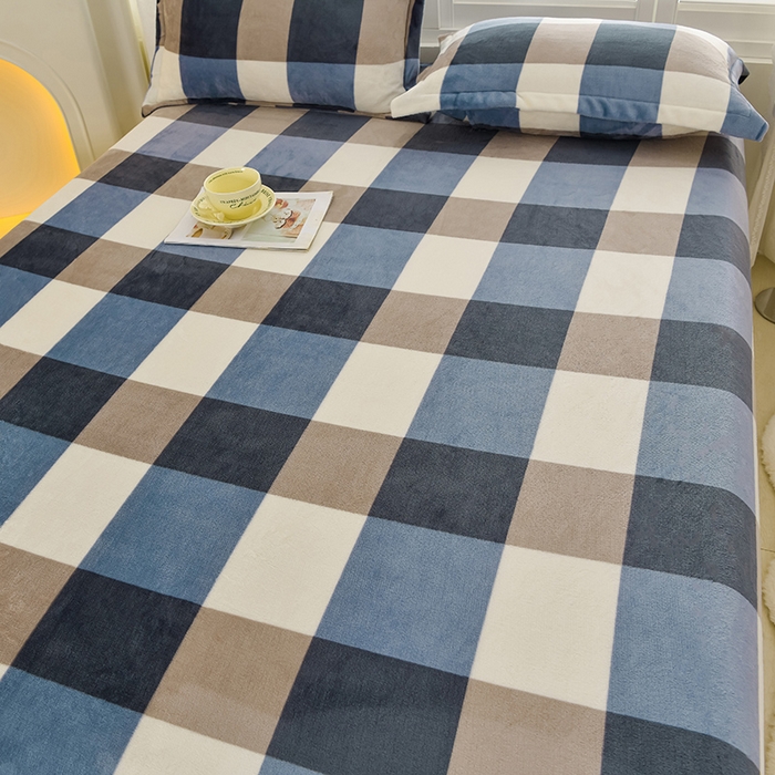 91家纺网 家纺一手货源 找家纺 圣楚家纺 2025新款牛奶绒床笠 简静时光