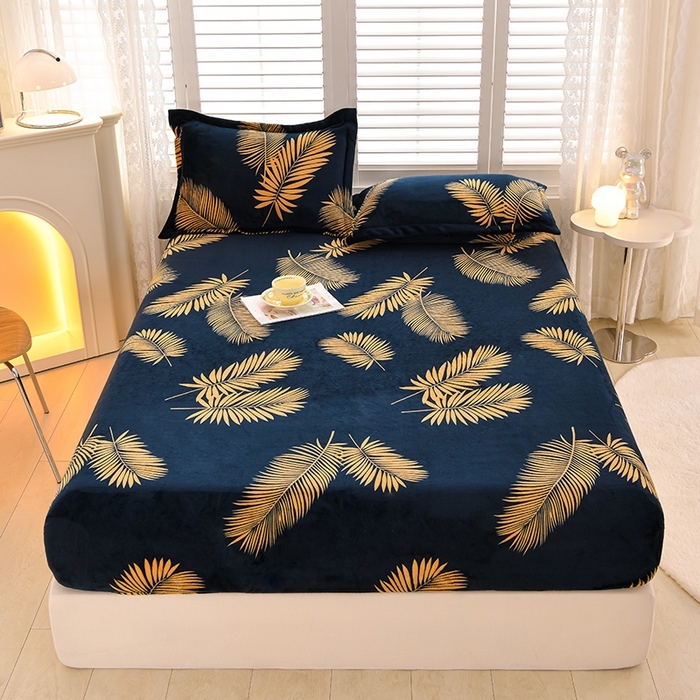 91家纺网 家纺一手货源 找家纺 圣靓家纺 2025新款加厚牛奶绒床笠 青春年华