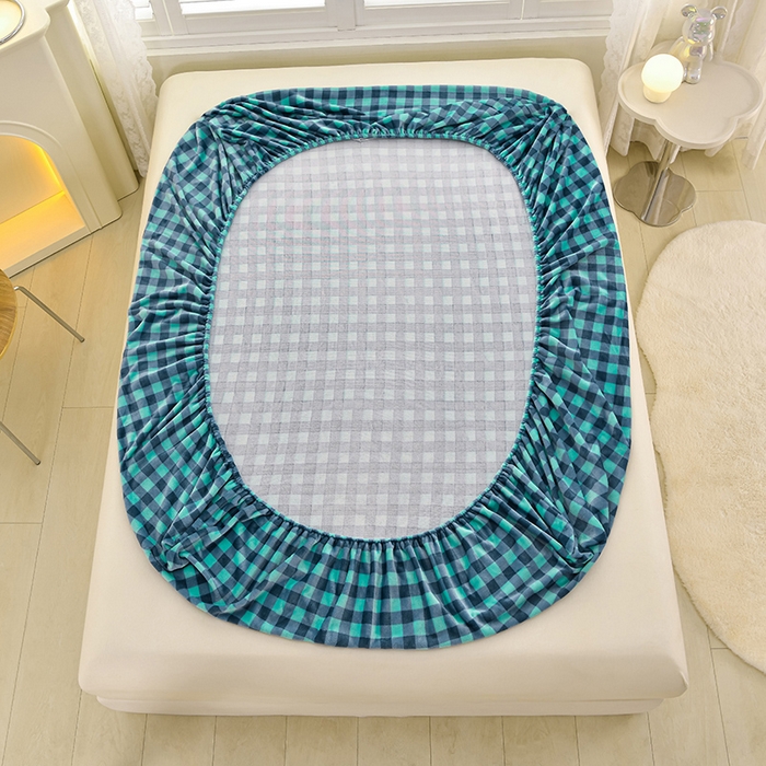 91家纺网 家纺一手货源 找家纺 圣靓家纺 2025新款加厚牛奶绒床笠 海阔天空