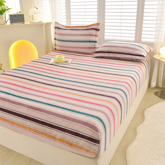 91家纺网 家纺一手货源 找家纺 圣楚家纺 2025新款牛奶绒床笠 匆匆那年