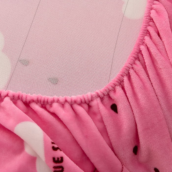 91家纺网 家纺一手货源 找家纺 圣楚家纺 2025新款牛奶绒床笠 甜美约定