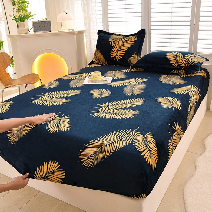 91家纺网 家纺一手货源 找家纺 圣靓家纺 2025新款加厚牛奶绒床笠 青春年华