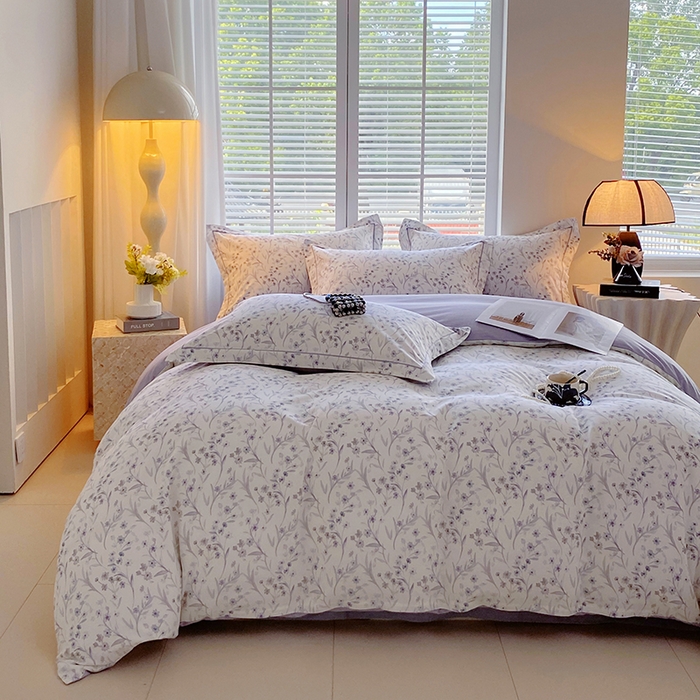 91家纺网 家纺一手货源 找家纺 威布斯 2025新疆棉全棉生态加厚磨毛四件套樱贝