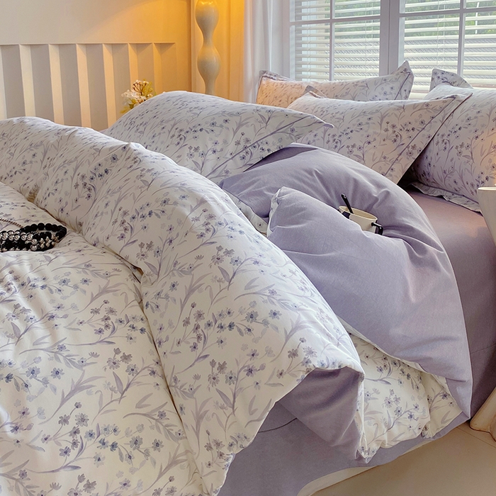 91家纺网 家纺一手货源 找家纺 威布斯 2025新疆棉全棉生态加厚磨毛四件套樱贝