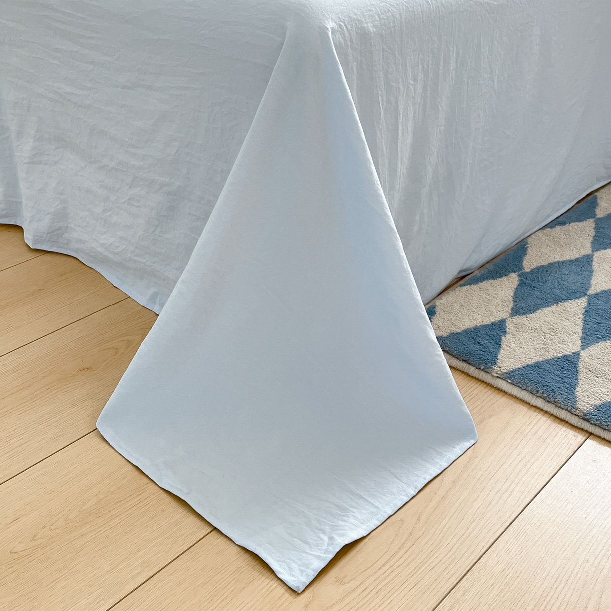 91家纺网 家纺一手货源 找家纺 桃心家居 2025新款A类亲肤舒适软糯云柔水洗棉少女卡通格子混搭毛巾绣水洗棉系列四件套 云柔水洗棉-印加绣爱吃鱼