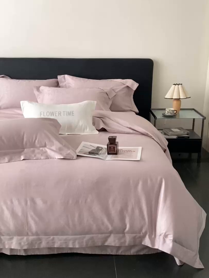 91家纺网 家纺一手货源 找家纺 （总）花时间2025秋冬新款长绒棉提花四件套-翠影