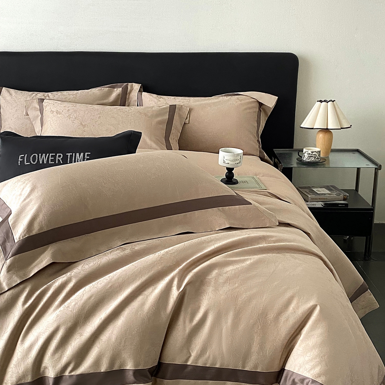 91家纺网 家纺一手货源 找家纺 （总）2025秋冬新款长绒棉提花四件套-盛妍