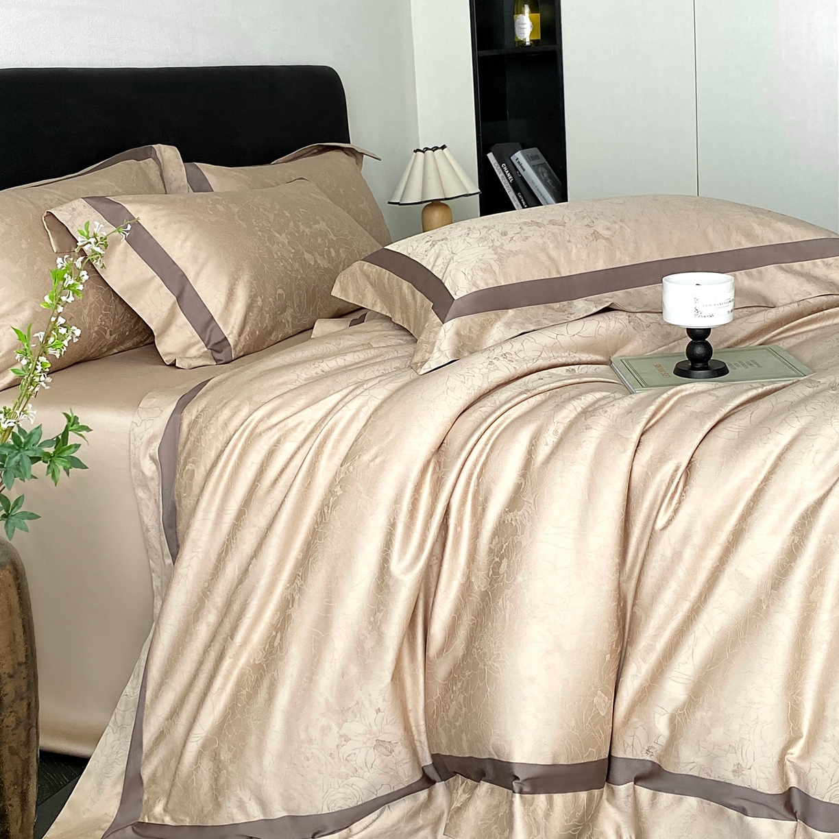 91家纺网 家纺一手货源 找家纺 （总）2025秋冬新款长绒棉提花四件套-盛妍