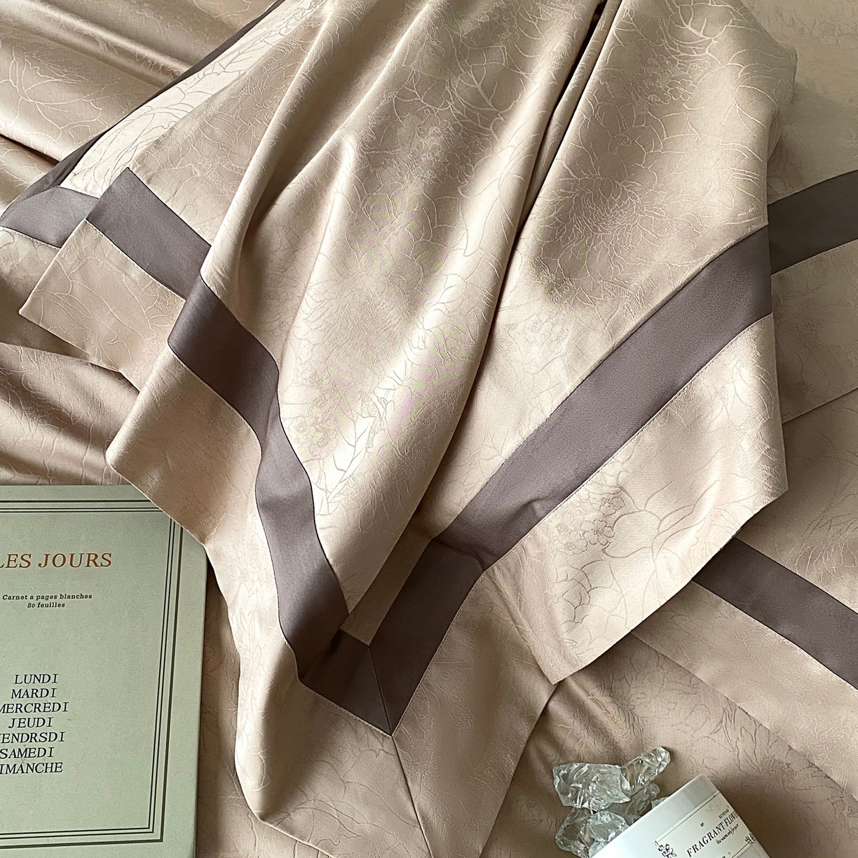 91家纺网 家纺一手货源 找家纺 （总）2025秋冬新款长绒棉提花四件套-盛妍