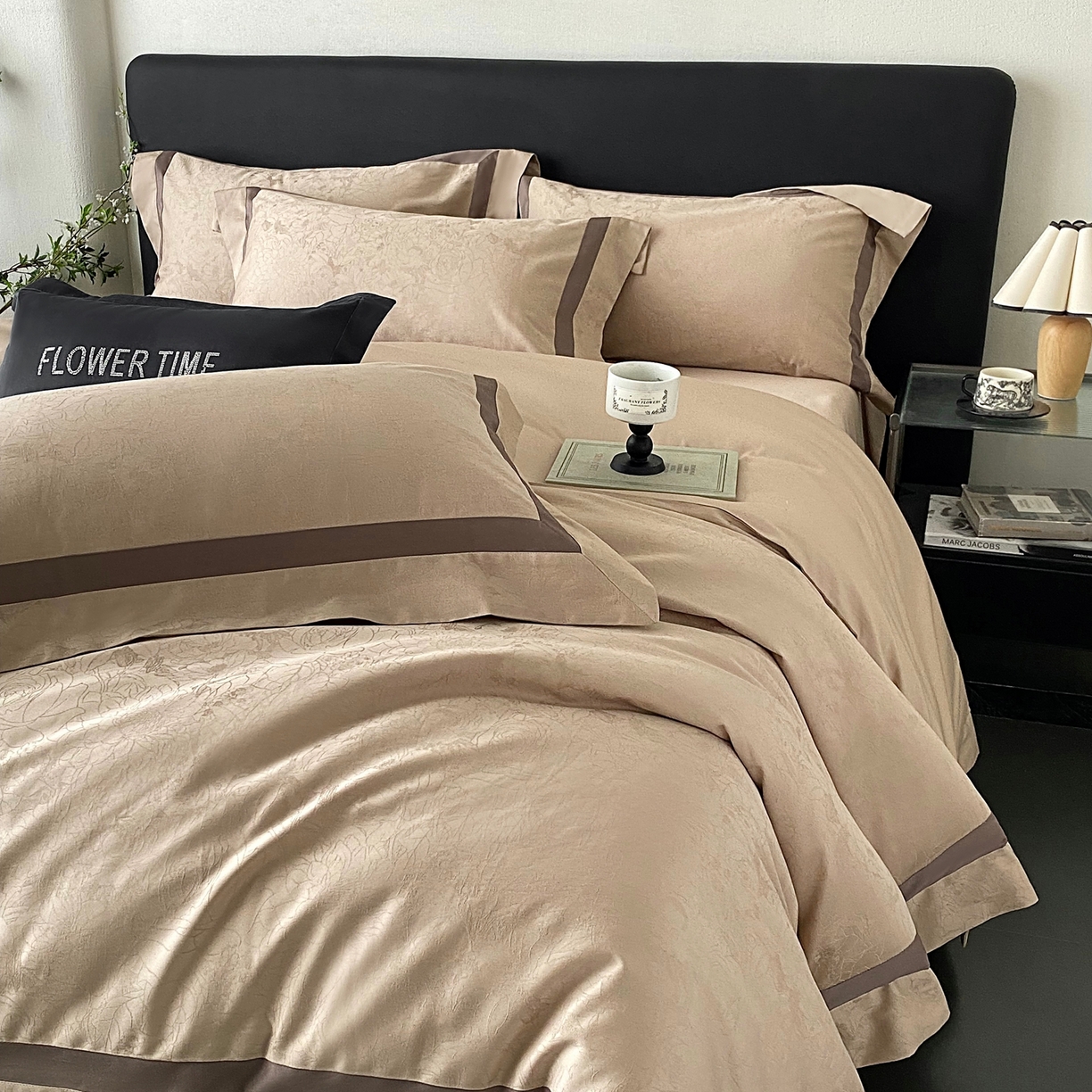 91家纺网 家纺一手货源 找家纺 （总）2025秋冬新款长绒棉提花四件套-盛妍