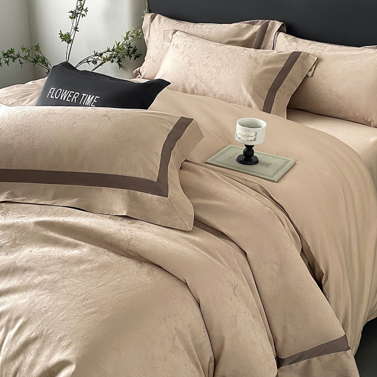 91家纺网 家纺一手货源 找家纺 （总）2025秋冬新款长绒棉提花四件套-盛妍