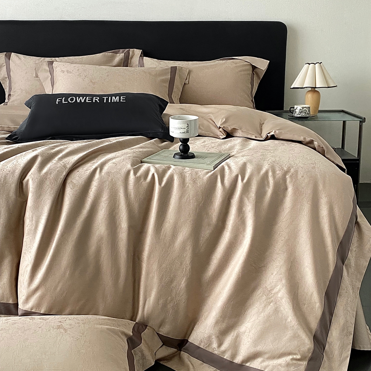 91家纺网 家纺一手货源 找家纺 （总）2025秋冬新款长绒棉提花四件套-盛妍