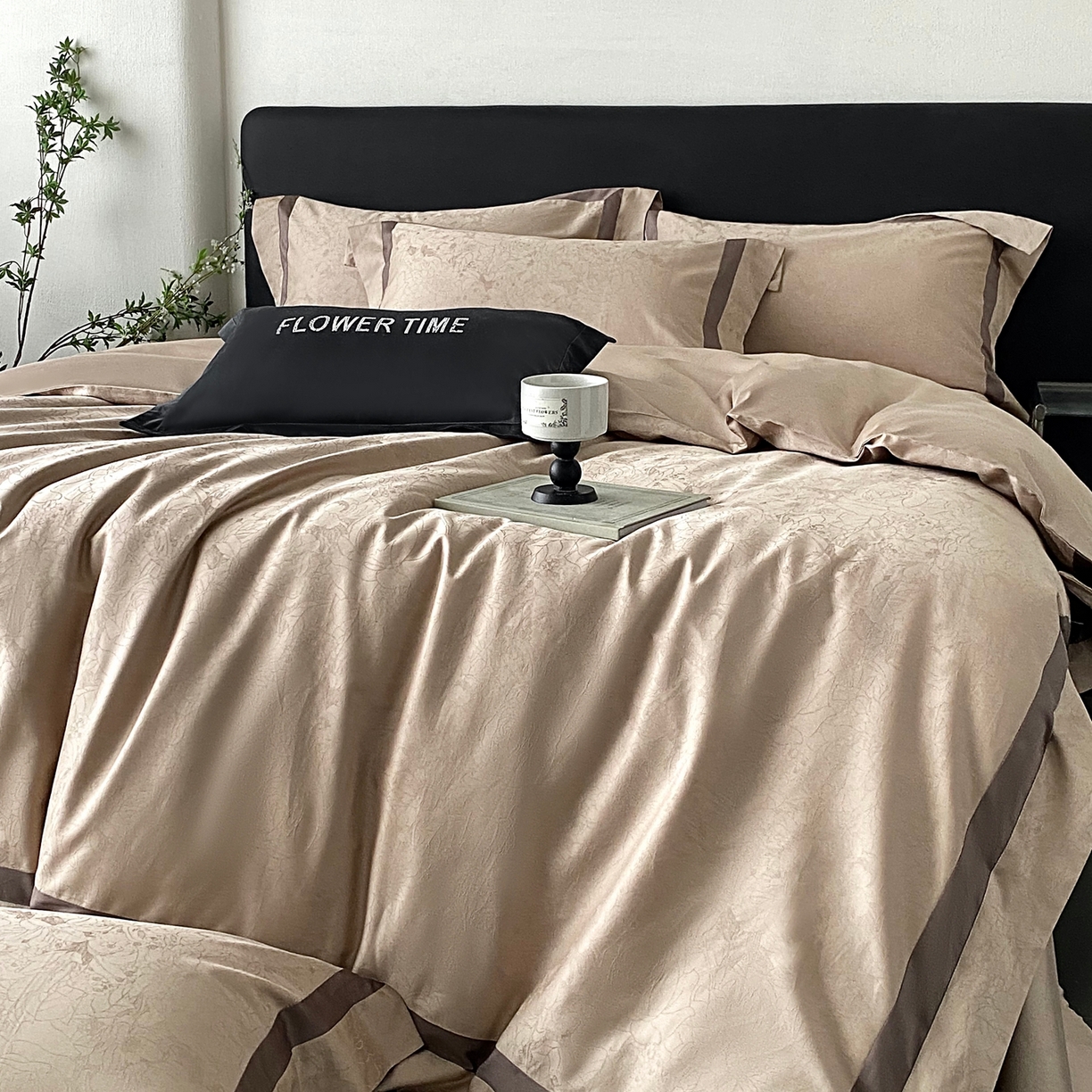 91家纺网 家纺一手货源 找家纺 （总）2025秋冬新款长绒棉提花四件套-盛妍