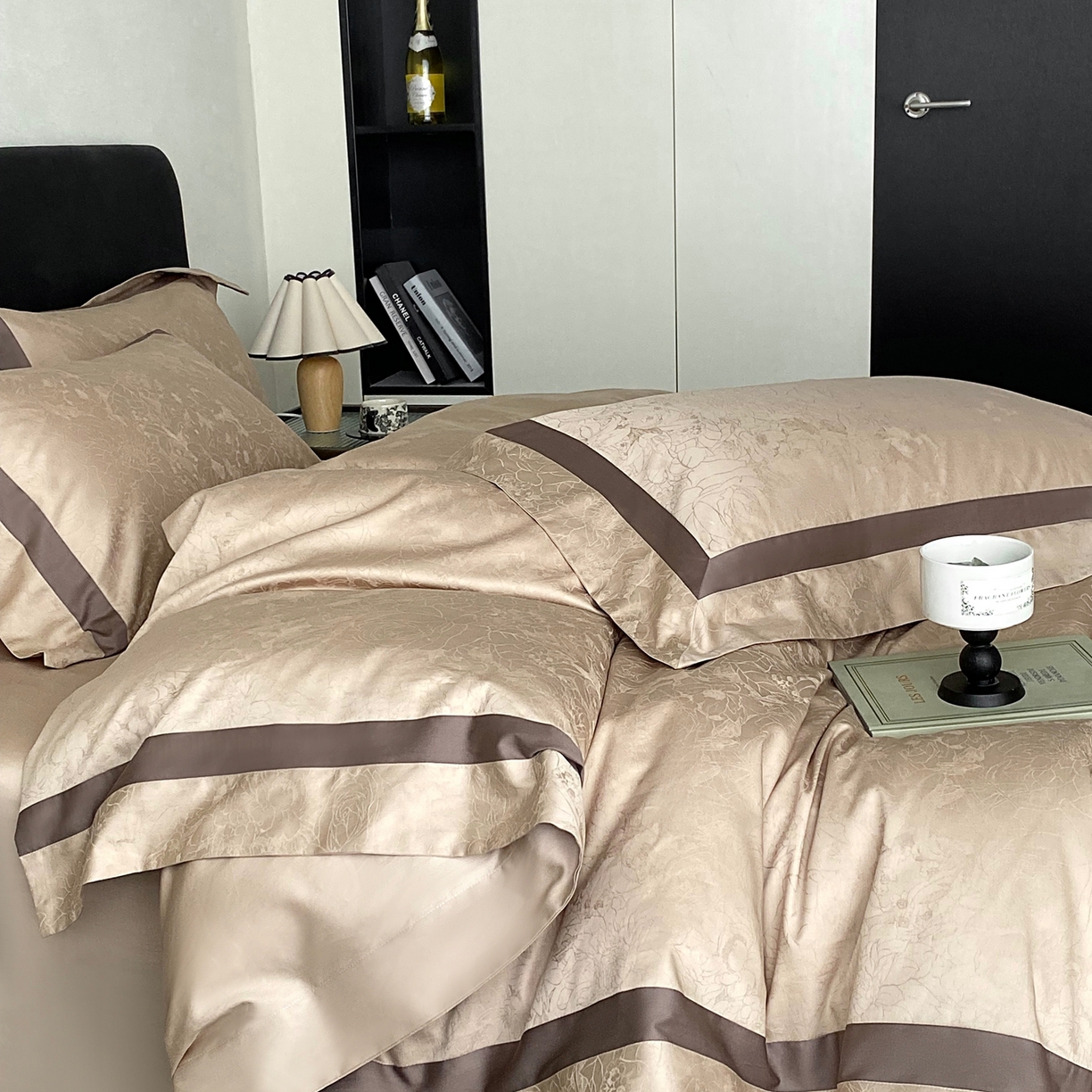 91家纺网 家纺一手货源 找家纺 （总）2025秋冬新款长绒棉提花四件套-盛妍