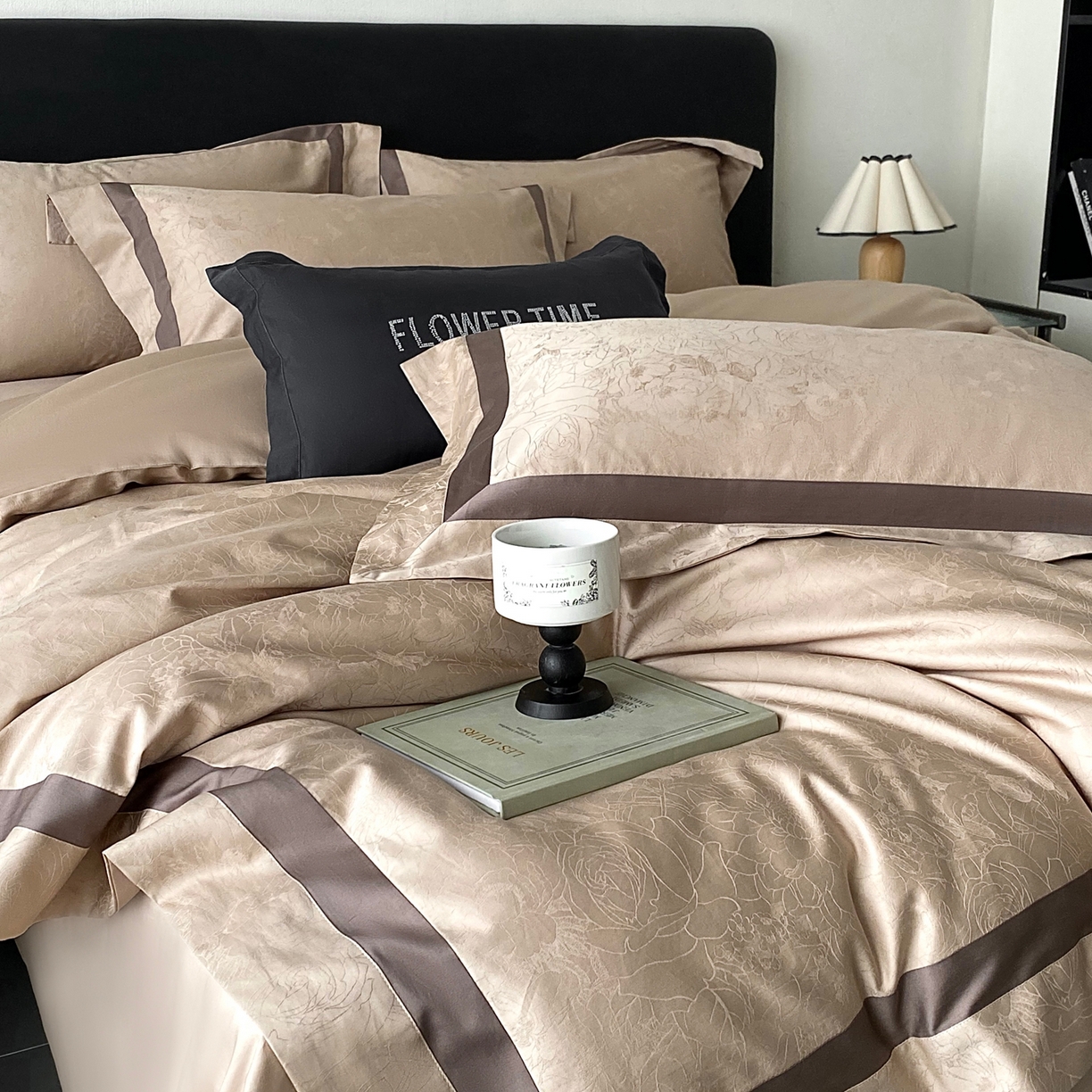 91家纺网 家纺一手货源 找家纺 （总）2025秋冬新款长绒棉提花四件套-盛妍