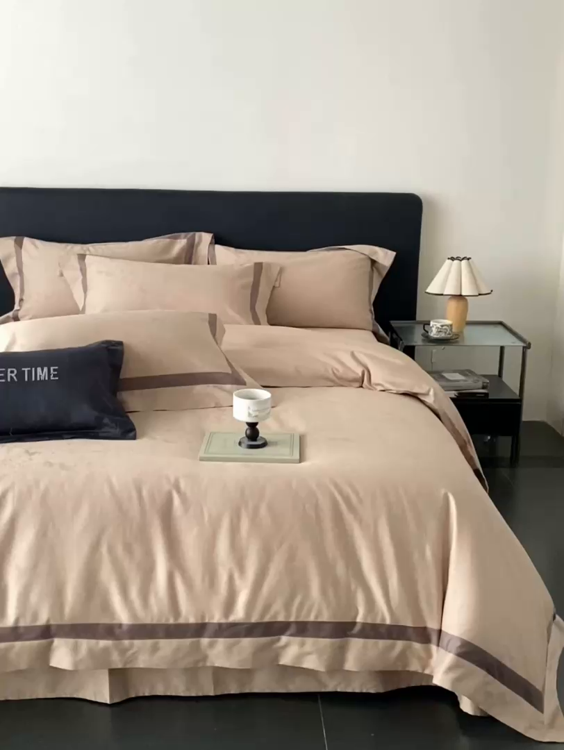 91家纺网 家纺一手货源 找家纺 （总）2025秋冬新款长绒棉提花四件套-盛妍