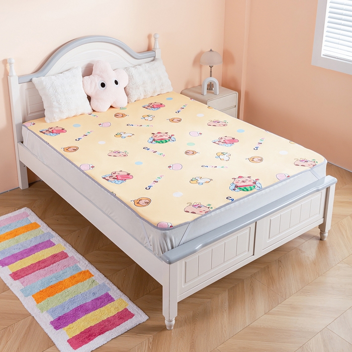 91家纺网 家纺一手货源 找家纺 （总）芙宁娜家纺 2025新款水晶绒隔尿垫防水床单透气整床水洗床垫床笠款