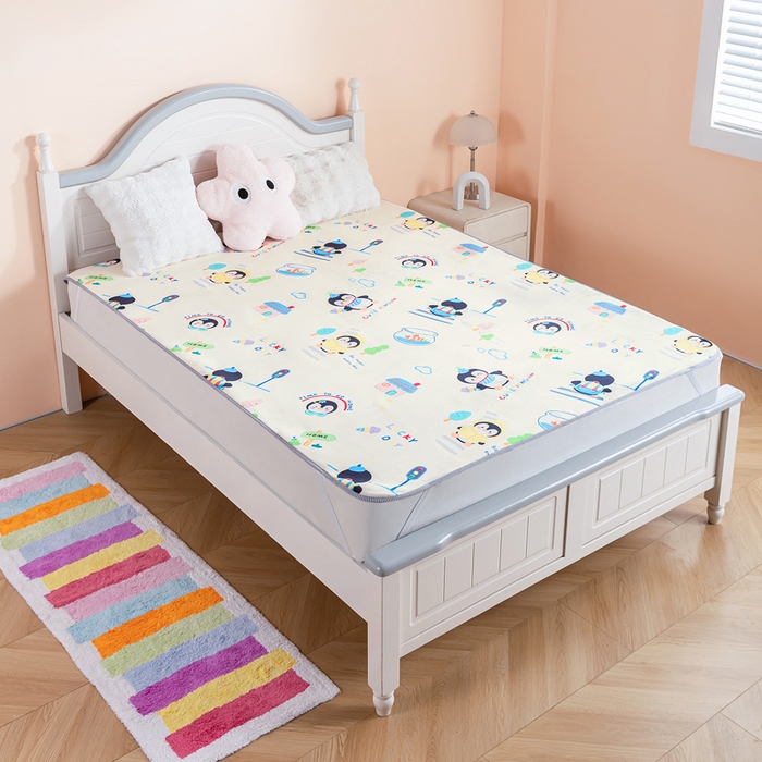 91家纺网 家纺一手货源 找家纺 （总）芙宁娜家纺 2025新款水晶绒隔尿垫防水床单透气整床水洗床垫床笠款