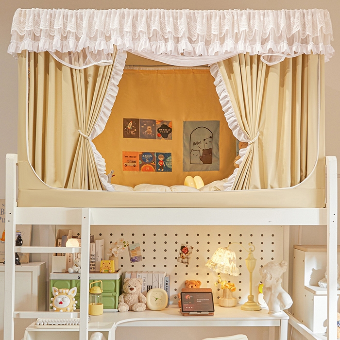 91家纺网 家纺一手货源 找家纺 （总）安金蚊帐2025新款加高加大90*200*130上下铺学生蚊帐100%遮光法式纯色