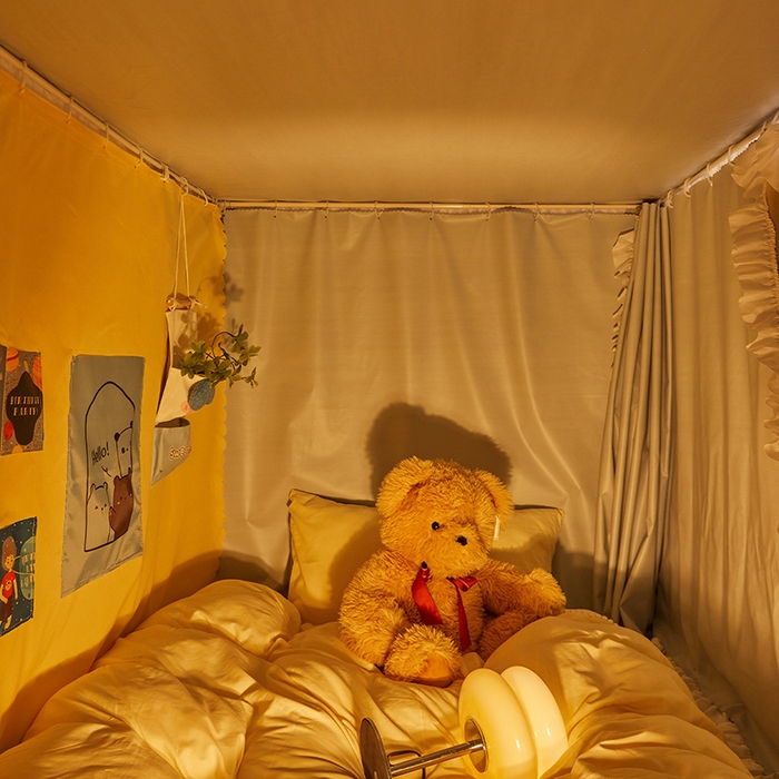 91家纺网 家纺一手货源 找家纺 （总）安金蚊帐2025新款加高加大90*200*130上下铺学生蚊帐100%遮光法式纯色