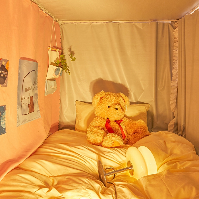 91家纺网 家纺一手货源 找家纺 安金蚊帐2025新款加高加大90*200*130上下铺学生蚊帐100%遮光法式纯色 法式纯色-粉