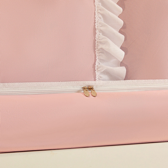 91家纺网 家纺一手货源 找家纺 安金蚊帐2025新款加高加大90*200*130上下铺学生蚊帐100%遮光法式纯色 法式纯色-粉