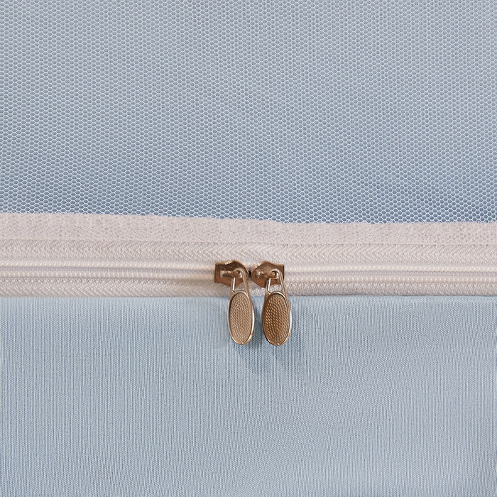 91家纺网 家纺一手货源 找家纺 安金蚊帐2025新款加高加大90*200*130上下铺学生蚊帐100%遮光法式纯色 法式纯色-蓝