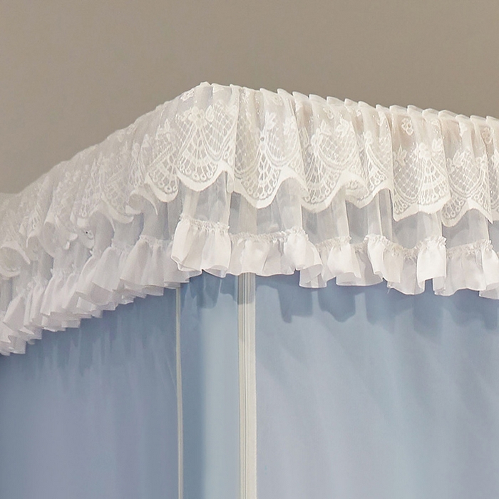 91家纺网 家纺一手货源 找家纺 安金蚊帐2025新款加高加大90*200*130上下铺学生蚊帐100%遮光法式纯色 法式纯色-蓝