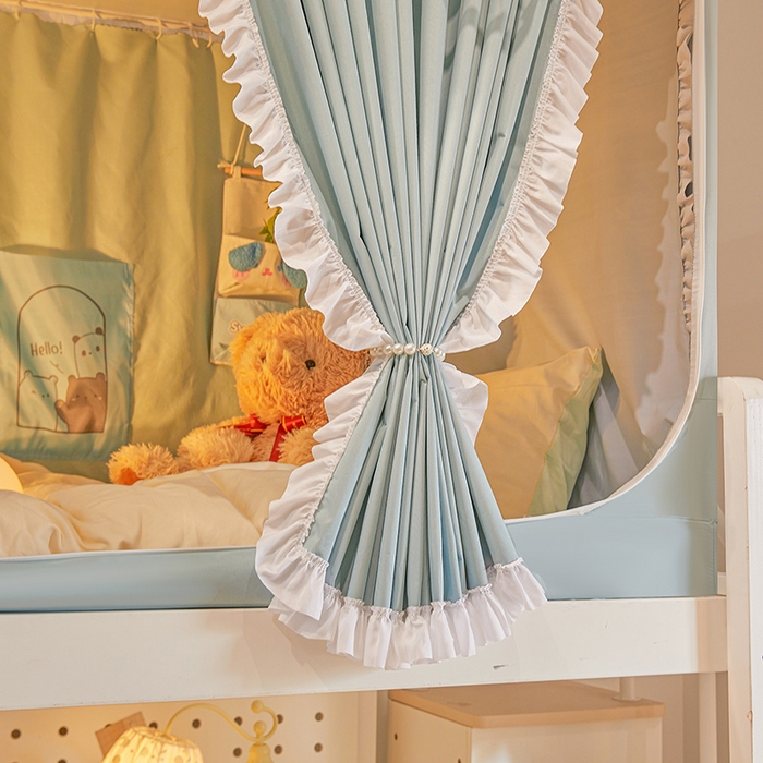 91家纺网 家纺一手货源 找家纺 安金蚊帐2025新款加高加大90*200*130上下铺学生蚊帐100%遮光法式纯色 法式纯色-绿