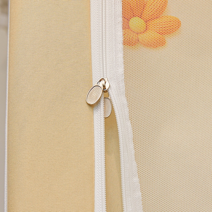 91家纺网 家纺一手货源 找家纺 安金蚊帐2025新款加高加大90*200*130上下铺学生蚊帐100%遮光法式印花 法式印花-黄